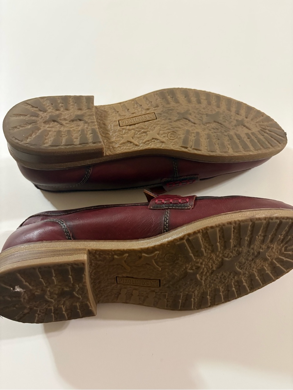PIKOLINOS Burgundy Leather Penny Loafers - Women - Picture 7 of 10